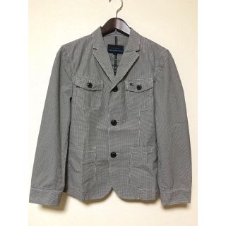 バーバリーブルーレーベル(BURBERRY BLUE LABEL)の【新品、未使用】バーバリーブルーレーベル ジャケット　メンズ　チェック　グレー(テーラードジャケット)