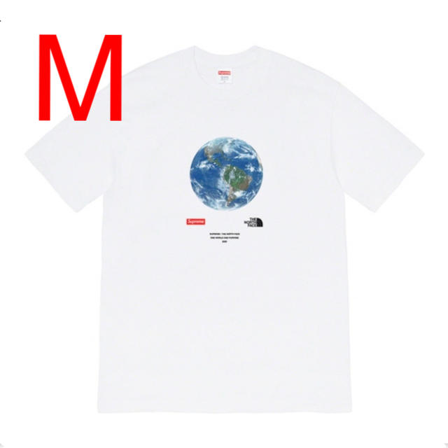 【M】シュプリーム ノースフェイス One World Tee White 白