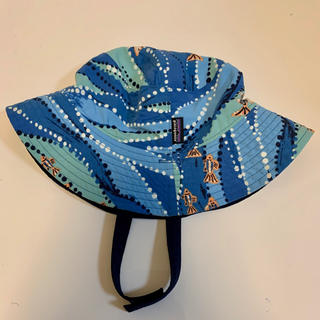 パタゴニア(patagonia)のパタゴニア ベビー サン バケツ ハット 帽子 12-24M ブルー柄 ネイビー(帽子)