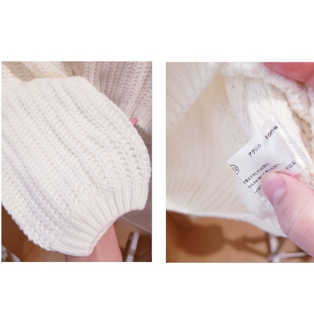 新品未使用♥️早い者勝ち♥️送料無料♡可愛すぎる♡ニット♡デート♥️女性♡白色 レディースのトップス(ニット/セーター)の商品写真