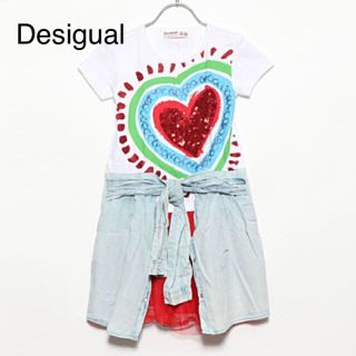 デシグアル(DESIGUAL)の新品✨タグ付き♪未開封‼️Desigual お洒落なワンピース　ガールズ　大特価(ワンピース)