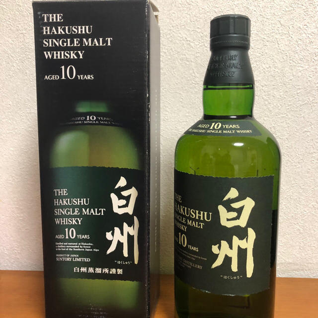 サントリー(サントリー)のサントリー　未開栓　白州10年シングルモルト 食品/飲料/酒の酒(ウイスキー)の商品写真