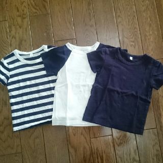 ムジルシリョウヒン(MUJI (無印良品))のか様専用 無印良品 3枚セット   サイズ 90(Tシャツ/カットソー)