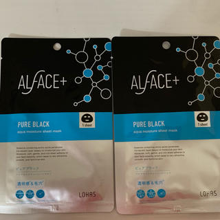 ALFACE＋ PURE BLACK 2枚(パック/フェイスマスク)