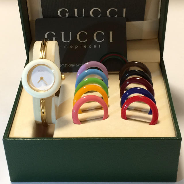 優遇価格 7.超美品 グッチ GUCCI 時計 チェンジベゼル レディース