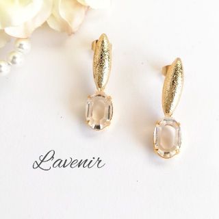 イエナ(IENA)の【再販♡】ヴィンテージスワロフスキー×GOLDスパークルピアス　チタンピアス(ピアス)