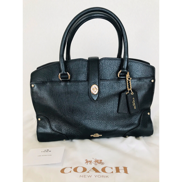 ★日本完売色！大人気の黒★コーチCOACH 2Wayバックマーサーサッチェル30