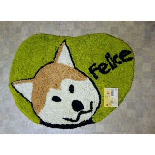 お値下げ!! 可愛いわんこ☆犬の ミニ ラグマット 50cm×42cm(玄関マット)