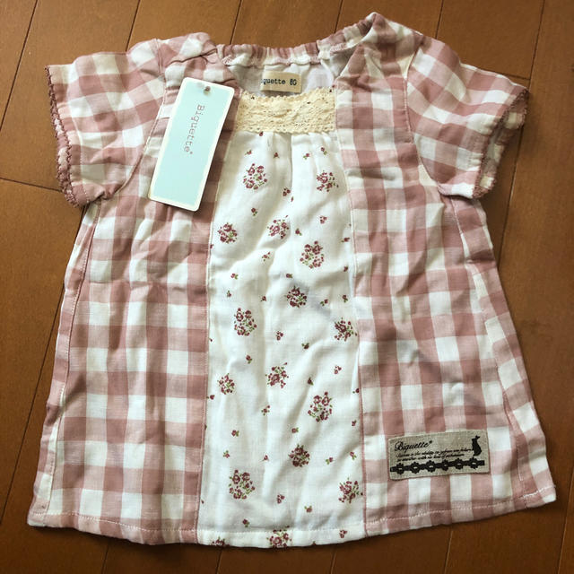 Biquette(ビケット)の新品タグ付き✩.*˚Biquetteセットアップ キッズ/ベビー/マタニティのキッズ服女の子用(90cm~)(Tシャツ/カットソー)の商品写真