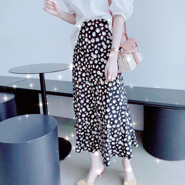 【エムズグレイシー】フレアスカート 北欧 花柄 デイジー 日本製 極美品