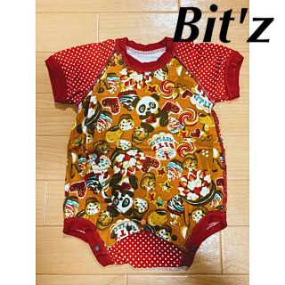 ビッツ(Bit'z)のBit‘z ビッツ★総柄ショートオール ロンパース★60-70(ロンパース)