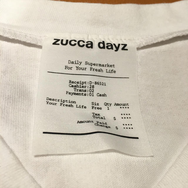 ZUCCa(ズッカ)のZUCCA dayz 白Ｔシャツ 半袖！大幅値下げ! レディースのトップス(Tシャツ(半袖/袖なし))の商品写真