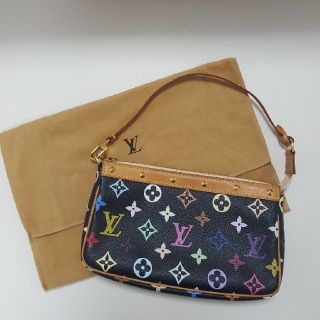 ルイヴィトン(LOUIS VUITTON)の☆正規品☆ルイヴィトン マルチカラー アクセサリーポーチ 黒(ポーチ)