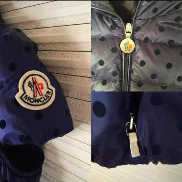 MONCLER(モンクレール)のモンクレール　キッズ ドットダウンベスト キッズ/ベビー/マタニティのキッズ服女の子用(90cm~)(ジャケット/上着)の商品写真