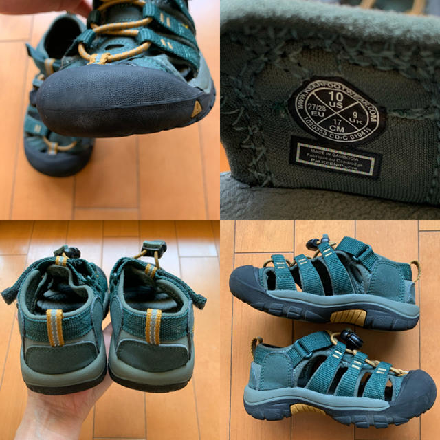 KEEN(キーン)のKEEN キーン キッズ サンダル 17cm 緑 キッズ/ベビー/マタニティのキッズ靴/シューズ(15cm~)(サンダル)の商品写真