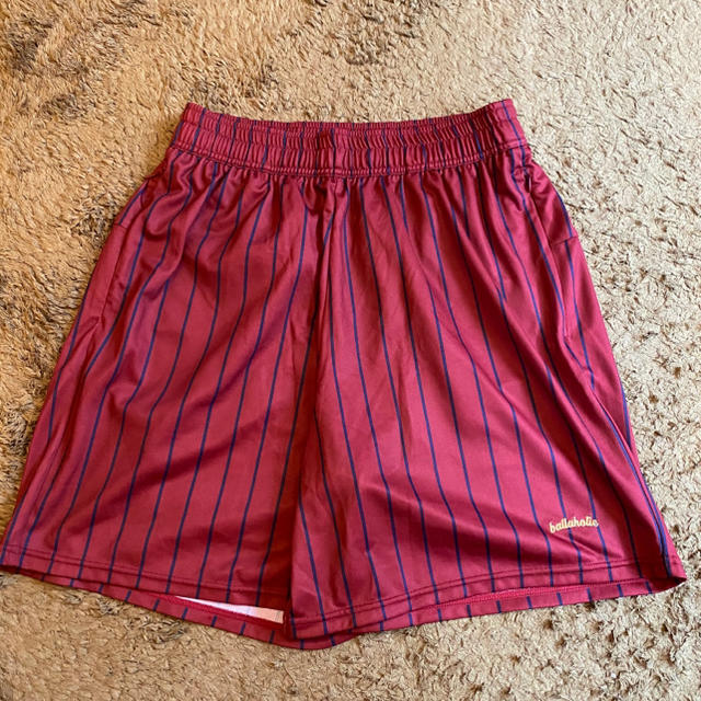 ballaholic stripe zip shorts エンジ