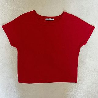 ザラ(ZARA)のショート丈　トップス　カットソー(Tシャツ(半袖/袖なし))