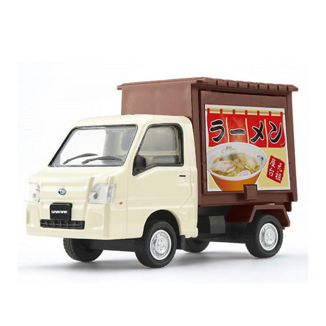 スバル(スバル)のスバルサンバー軽トラック　ラーメン屋 エンタメ/ホビーのおもちゃ/ぬいぐるみ(ミニカー)の商品写真