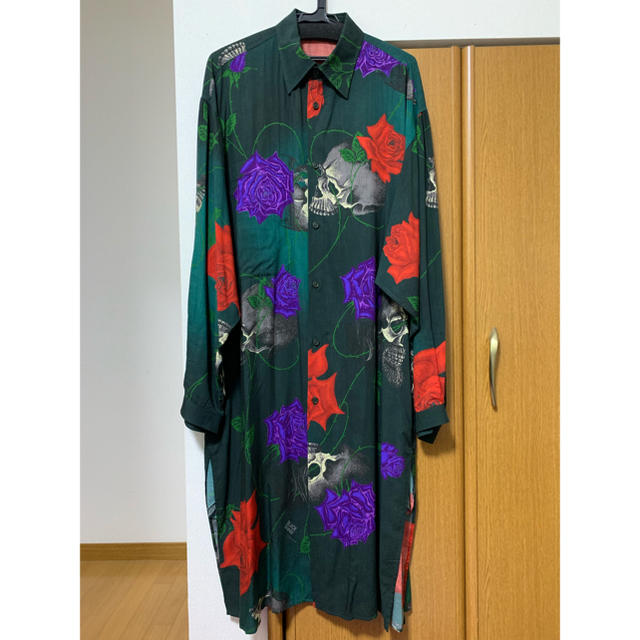 yohji yamamoto ヨウジヤマモト18ss スカルローズ　ロングシャツ