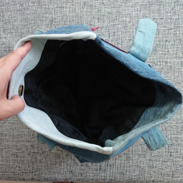 ScoLar(スカラー)のスカラー デニムパッチワーク風 トートバッグ メンズのバッグ(トートバッグ)の商品写真