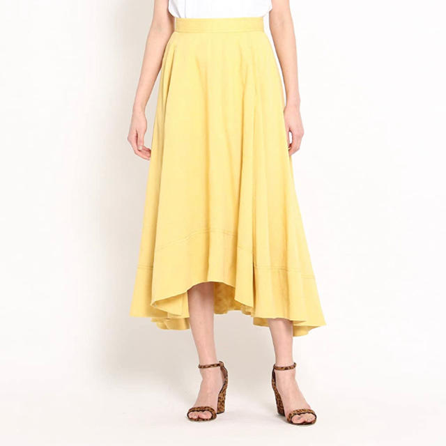 DRESSTERIOR(ドレステリア)の美品♡リネン  ドレープスカート　クリーム色 レディースのスカート(ロングスカート)の商品写真
