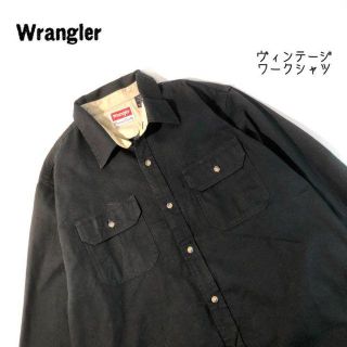 ラングラー(Wrangler)の希少 ラングラー Wrangler ヴィンテージ ワークシャツ ブラック(シャツ)