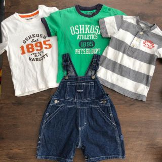 オシュコシュ(OshKosh)のOshKosh デニム　ショートオールとTシャツセット(パンツ/スパッツ)