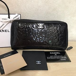 シャネル(CHANEL)のシャネル　カメリア　長財布　ラウンドファスナー(財布)