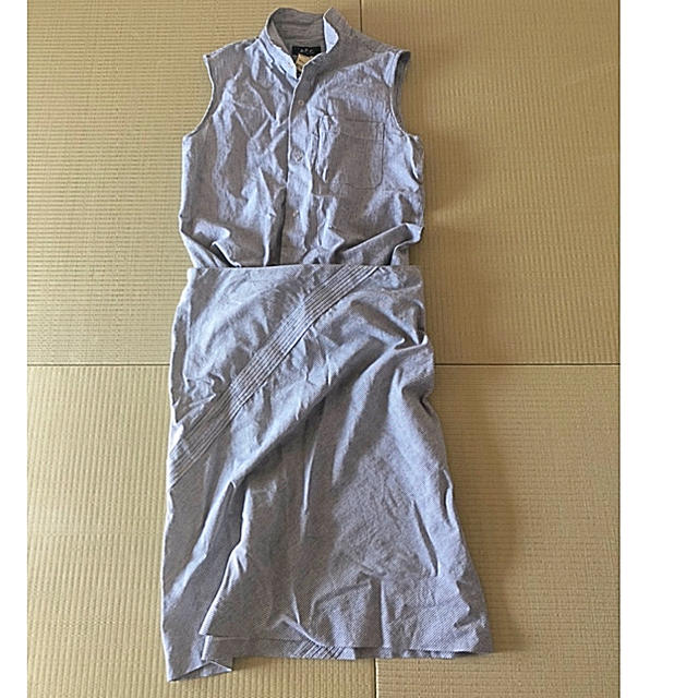 A.P.C アーペーセー　セットアップ　シャツワンピ★ ドゥーズィエムクラスひざ丈ワンピース