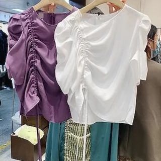 ザラ(ZARA)のサイド ドロスト ブラウス ＊(Tシャツ(半袖/袖なし))