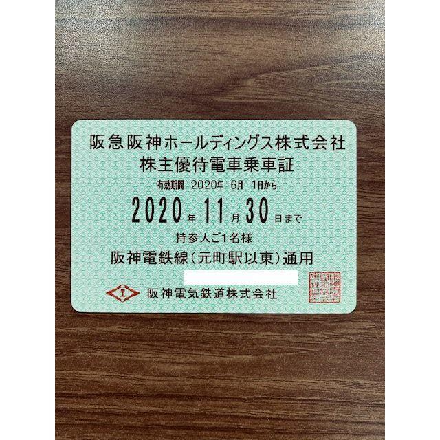 阪神電鉄　株主優待乗車証　電車　半年定期　2020.11.30　送料無料