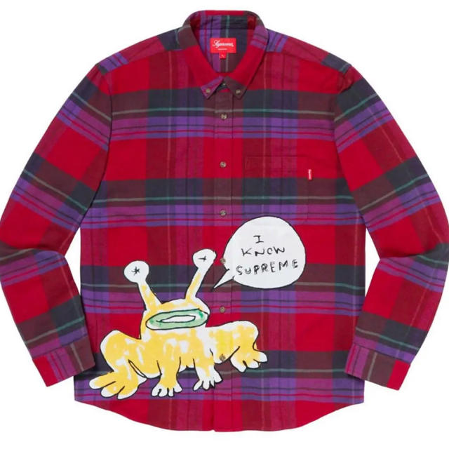 Supreme Daniel Johnston Plaid Shirt 赤 L