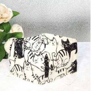 ３⭐ネコ♡＊ネコ♡＊ネコ♡＊立体型インナーマスク♡＊ハンドメイド