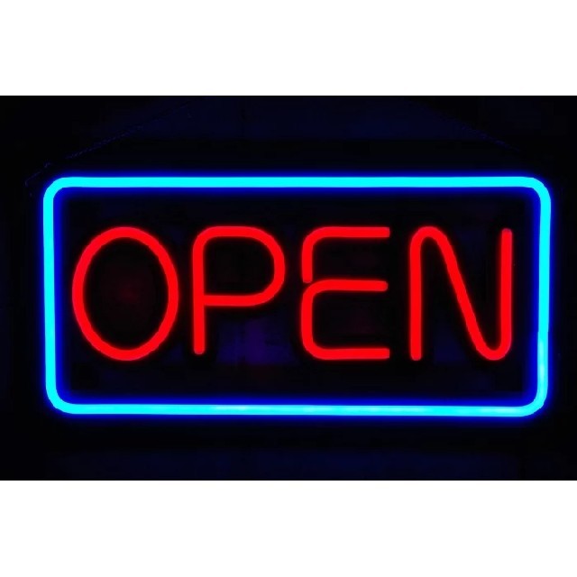 【新品】 ネオン風 LED看板 四角 OPEN オープン インテリア