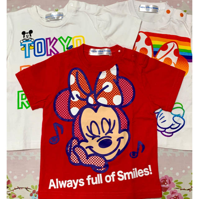 Disney(ディズニー)のDisney resort★３枚used★ キッズ/ベビー/マタニティのベビー服(~85cm)(Ｔシャツ)の商品写真