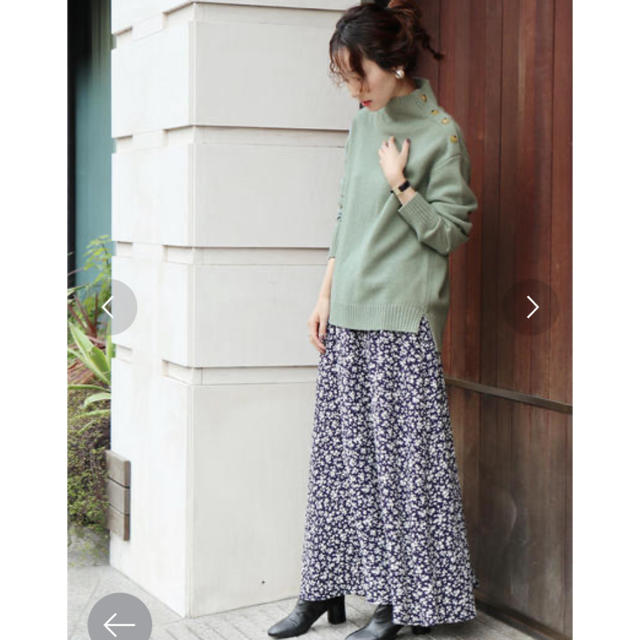 coen(コーエン)のcoen  WEB限定　花柄プリント　ロングスカート レディースのスカート(ロングスカート)の商品写真