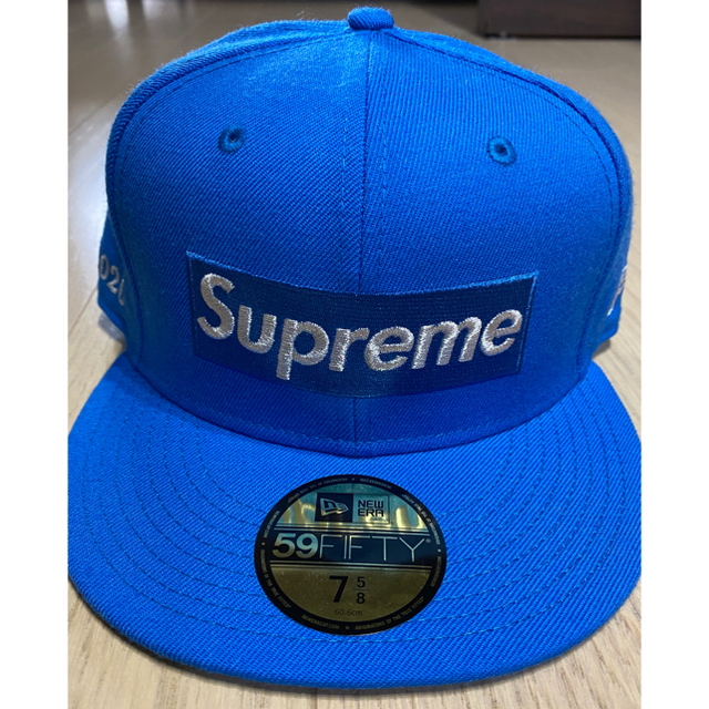 Supreme $1M Metallic Box Logo New Era 青メンズ