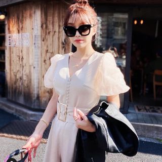 エイミーイストワール(eimy istoire)のeimyistore♡シアースリーブバックルオールインワン(オールインワン)