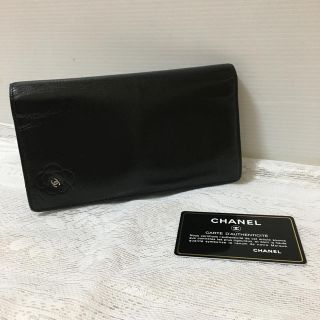 素材レザーCHANEL 長財布　リカラー品　良品