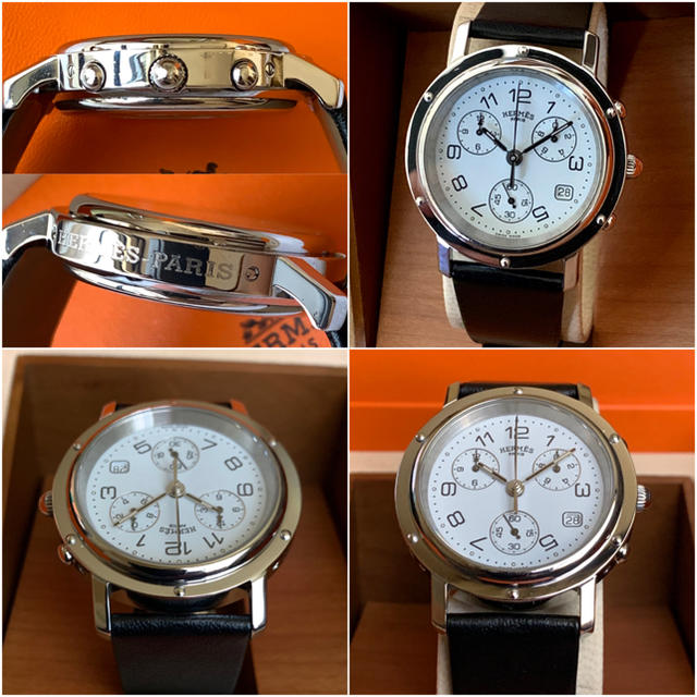 HERMES/エルメスクリッパークロノグラフ メンズ腕時計CL1