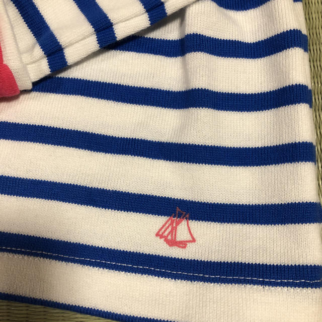 PETIT BATEAU(プチバトー)のプチバトー ボーダートップス  6歳サイズ   キッズ/ベビー/マタニティのキッズ服女の子用(90cm~)(Tシャツ/カットソー)の商品写真