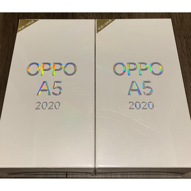 スマートフォン/携帯電話OPPO A5 2020の新品未開封品ブルー2台セット