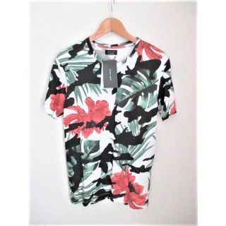 ザラ(ZARA)の☆ZARA ザラ 半袖 総柄 Ｔシャツ 葉っぱ柄 花柄/メンズ/S☆新品(Tシャツ/カットソー(半袖/袖なし))