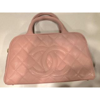 シャネル(CHANEL)のシャネル キャビアスキン ミニボストン ピンク  シャネル(ハンドバッグ)