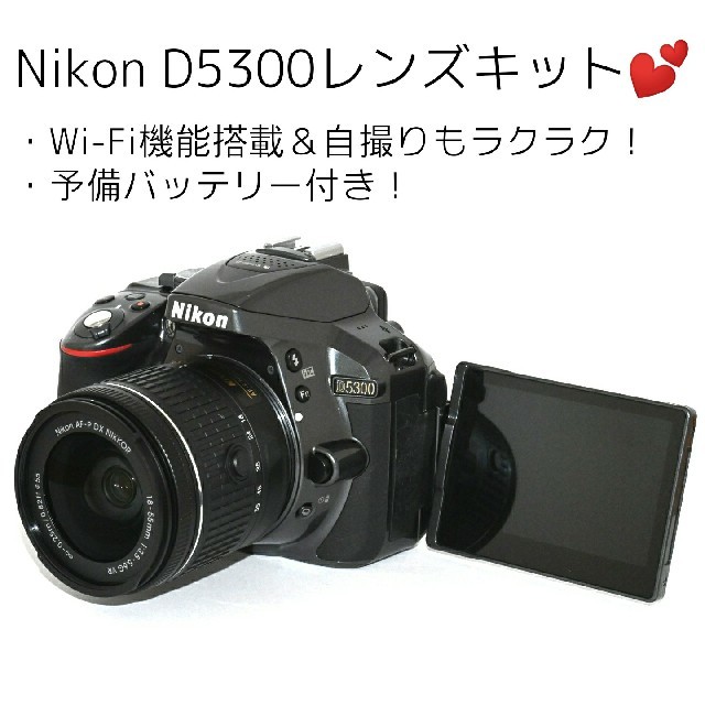 Nikon】Wi-Fi機能搭載♡新品SDカード付き♡D5300レンズキット-