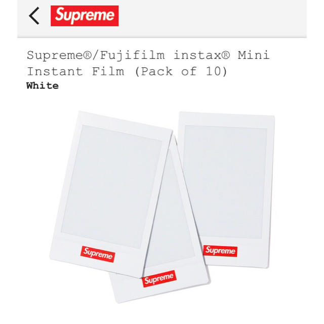 supreme Fujifilm intax mini instant film