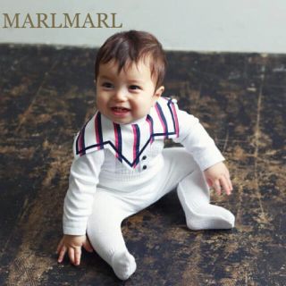 プチバトー(PETIT BATEAU)の*MARLMARL*マールマール　ベビースタイ　付け襟(ベビースタイ/よだれかけ)