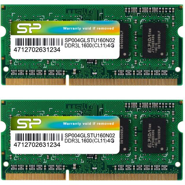 シリコンパワー ノートPC用メモリ DDR3L 1600 4GB 2枚組