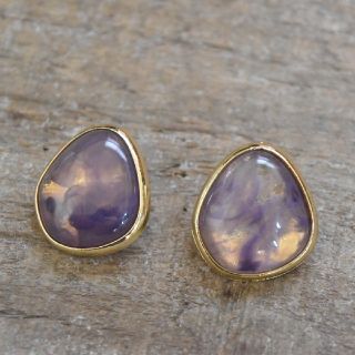 トゥデイフル(TODAYFUL)のセレクトアクセサリー♡水彩パープルクリアピアス♡♡新品(ピアス)