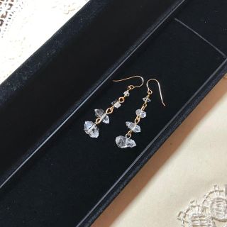 ザラ(ZARA)の1222 ハーキマーダイヤモンドの14kgfピアス(ピアス)